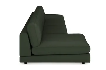 Arken 6-seters Vendbar U-formet Modulsofa med Divan + Fotskammel i Manchester - Mørkegrønn - Møbler - Sofaer - Modulsofaer - Komplett modulsofa