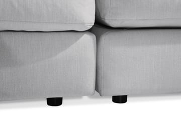 Arken 6-seters Vendbar U-formet Modulsofa med Divan + Fotskammel i Stoff - Grå - Møbler - Sofaer - Modulsofaer - Komplett modulsofa