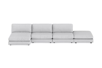 Arken 6-seters Vendbar U-formet Modulsofa med Divan + Fotskammel i Stoff - Lys grå - Møbler - Sofaer - Modulsofaer - Komplett modulsofa