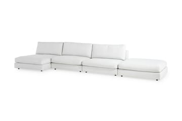 Arken 6-seters Vendbar U-formet Modulsofa med Divan + Fotskammel i Stoff - Lys grå - Møbler - Sofaer - Modulsofaer - Komplett modulsofa