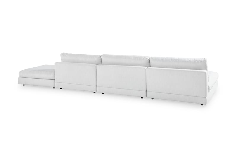 Arken 6-seters Vendbar U-formet Modulsofa med Divan + Fotskammel i Stoff - Lys grå - Møbler - Sofaer - Modulsofaer - Komplett modulsofa