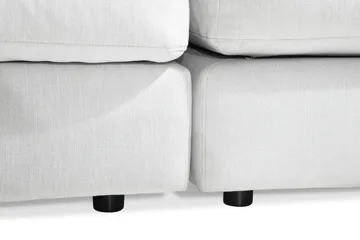 Arken 6-seters Vendbar U-formet Modulsofa med Divan + Fotskammel i Stoff - Lys grå - Møbler - Sofaer - Modulsofaer - Komplett modulsofa