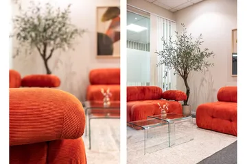 Belgin Modulsofa 2-seter - Rød Manchester - Møbler - Sofaer - Modulsofaer - Komplett modulsofa