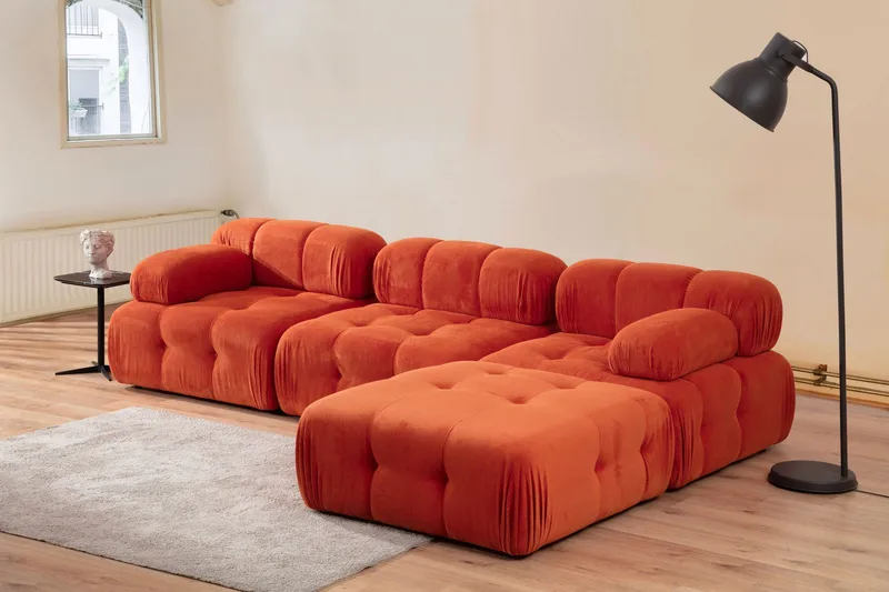 Belgin Modulsofa 3-seter - Rød - Møbler - Sofaer - Modulsofaer - Komplett modulsofa