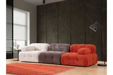 Belgin Modulsofa 3-seter - Rød/Hvit - Møbler - Sofaer - Modulsofaer - Komplett modulsofa