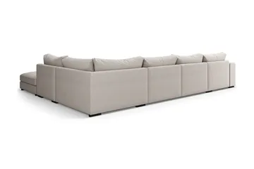 Dubai Stor U-modulsofa med Divan Venstre 432 cm - Beige - Møbler - Sofaer - Modulsofaer - Komplett modulsofa