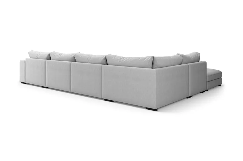Dubai U-modulsofa med divan høyre ekstra dyp - Lysegrå - Møbler - Sofaer - U-sofa