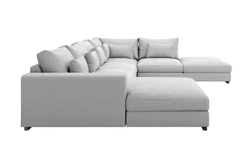 Dubai U-modulsofa med divan venstre ekstra dyp - Lysegrå - Møbler - Sofaer - Modulsofaer - Komplett modulsofa