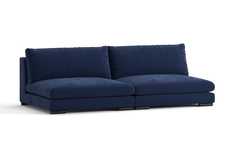 Moduldivansofa Henri - Midnattsblå Fløyel - Møbler - Sofaer - Modulsofaer - Komplett modulsofa
