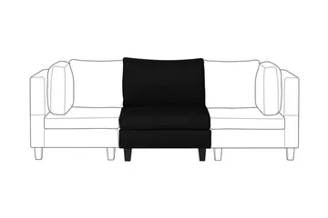 Skintebo Modulsofa - Svart - Møbler - Sofaer - Modulsofaer - Midtmodul