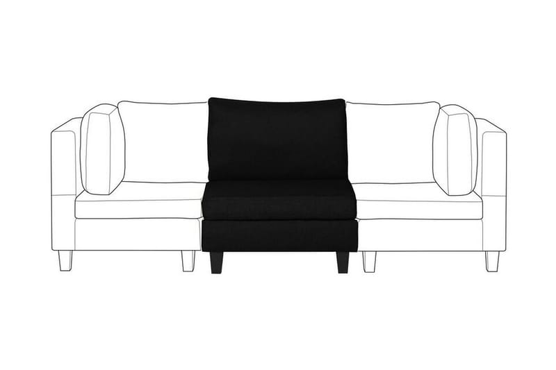 Skintebo Modulsofa - Svart - Møbler - Sofaer - Modulsofaer - Midtmodul