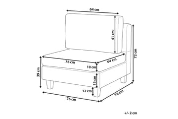 Skintebo Modulsofa - Svart - Møbler - Sofaer - Modulsofaer - Midtmodul