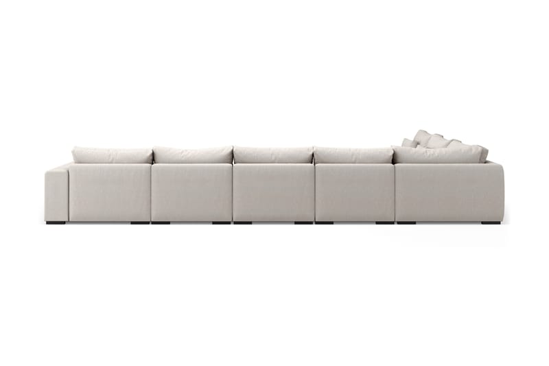 U-modulsofa Columbus Large med Divan Høyre - Beige - Komplett modulsofa