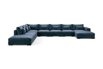 U-modulsofa Columbus Large med Divan Høyre Fløyel