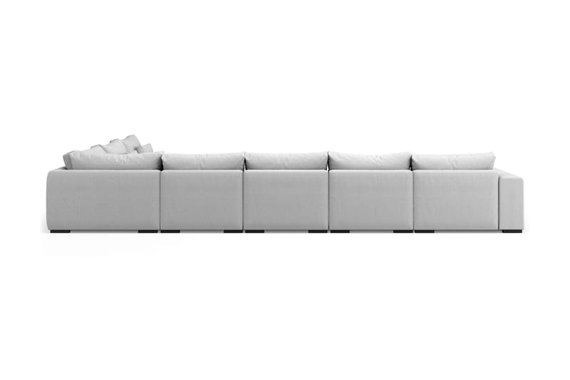 U-modulsofa Columbus Large med Divan Venstre - Lysgrå - Komplett modulsofa