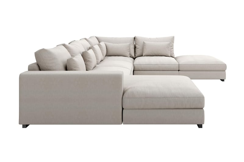 U-modulsofa Columbus med Divan Venstre - Beige - Komplett modulsofa