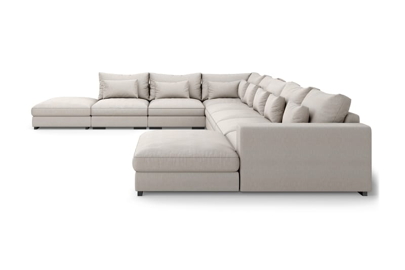 U-modulsofa Dubai Large med Divan Høyre - Beige - Møbler - Sofaer - Modulsofaer - Komplett modulsofa