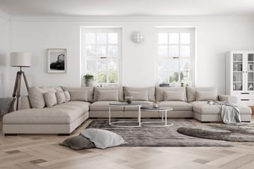 U-modulsofa Dubai Large med Divan Høyre - Beige - Møbler - Sofaer - Modulsofaer - Komplett modulsofa