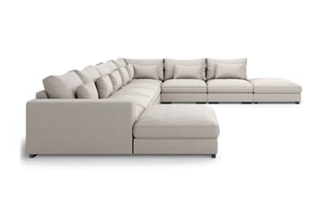 U-modulsofa Dubai Large med Divan Venstre - Beige - Møbler - Sofaer - Modulsofaer - Komplett modulsofa