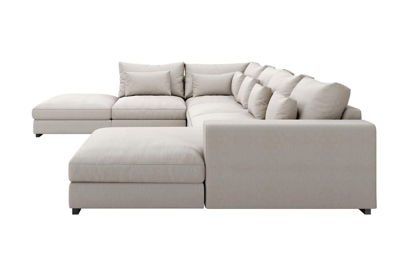 U-modulsofa Dubai med Divan Høyre - Beige - Møbler - Sofaer - Modulsofaer - Komplett modulsofa