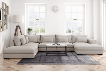 U-modulsofa Dubai med Divan Høyre - Beige - Møbler - Sofaer - Modulsofaer - Komplett modulsofa