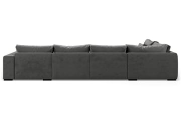 U-modulsofa Dubai med Divan Høyre Fløyel - Mørkgrå - Møbler - Sofaer - Modulsofaer - Komplett modulsofa