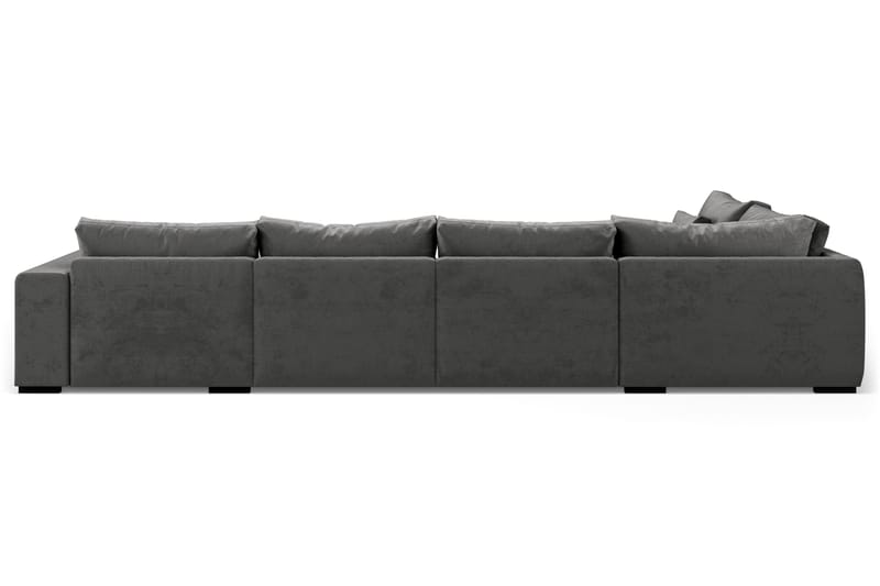 U-modulsofa Dubai med Divan Høyre Fløyel - Mørkgrå - Møbler - Sofaer - Modulsofaer - Komplett modulsofa