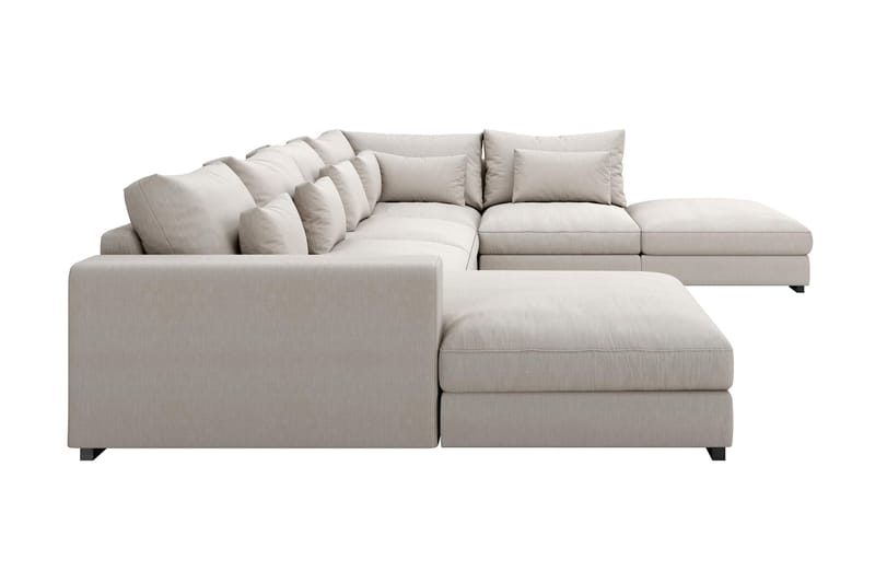 U-modulsofa Dubai med Divan Venstre - Beige - Møbler - Sofaer - Modulsofaer - Komplett modulsofa