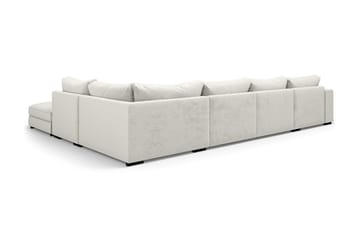 U-modulsofa Dubai med Divan Venstre Fløyel - Hvit - Møbler - Sofaer - Modulsofaer - Komplett modulsofa