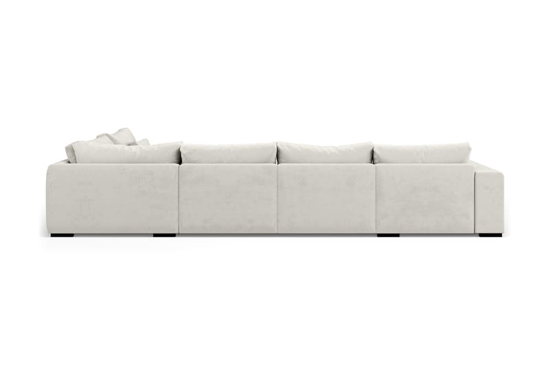 U-modulsofa Dubai med Divan Venstre Fløyel - Hvit - Møbler - Sofaer - Modulsofaer - Komplett modulsofa