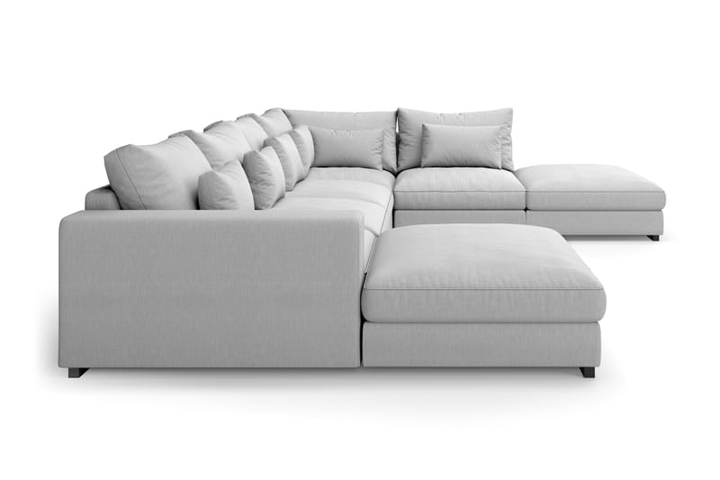 U-modulsofa Dubai med Divan Venstre - Lysgrå - Møbler - Sofaer - Modulsofaer - Komplett modulsofa