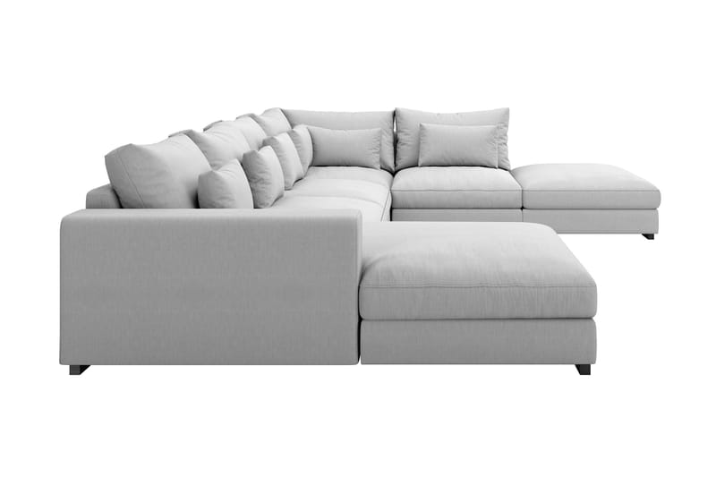 U-modulsofa Dubai med Divan Venstre - Lysgrå - Møbler - Sofaer - Modulsofaer - Komplett modulsofa