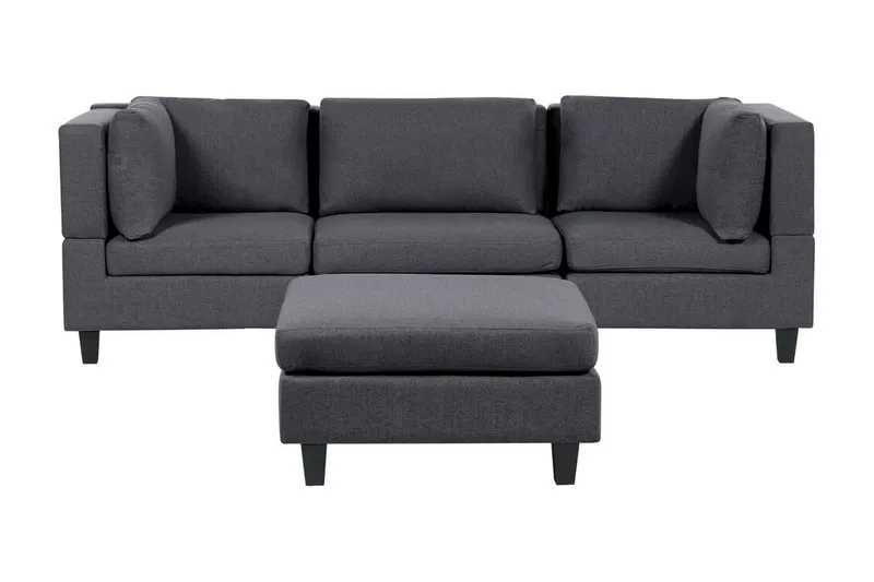Komplett modulsoffa Grå, Svart