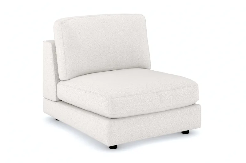 Arken 1-seters Midtmodul i Bouclé 90 cm bred, Hvit