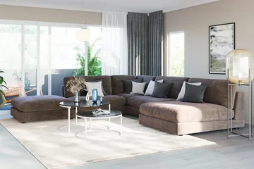 Arken 1-seters Midtmodul i Fløyel 70 cm bred - Brun - Møbler - Sofaer - Modulsofaer - Midtmodul