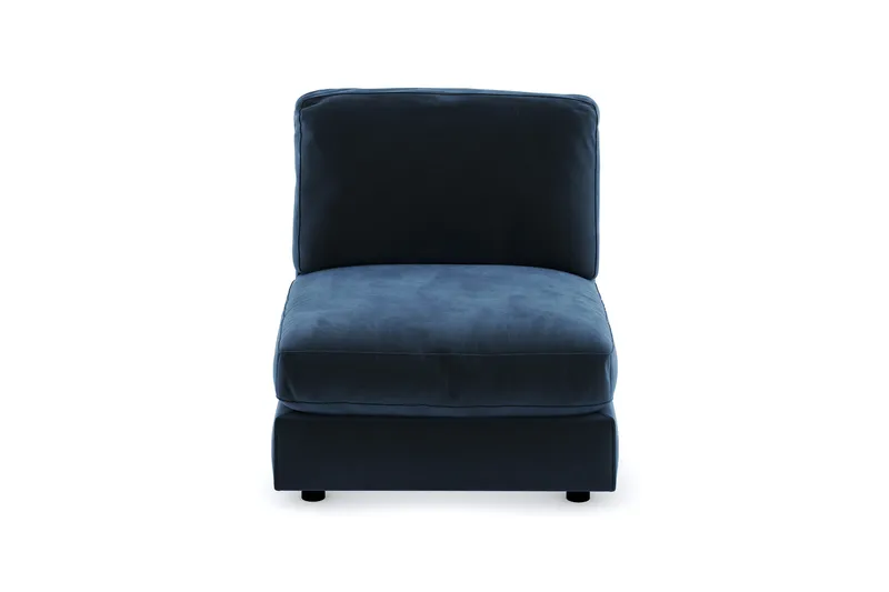 Arken 1-seters Midtmodul i Fløyel 90 cm bred - Blå - Møbler - Sofaer - Modulsofaer - Midtmodul