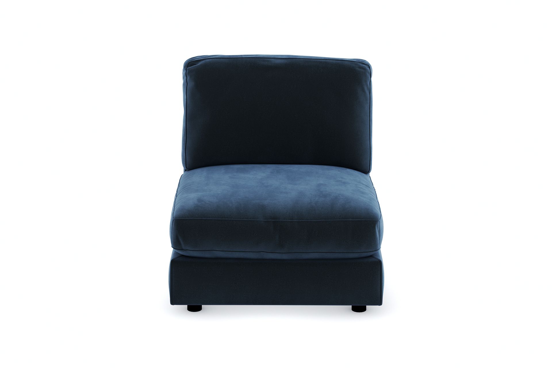 Arken 1-seters Midtmodul i Fløyel 90 cm bred - Blå - Møbler - Sofaer - Modulsofaer - Midtmodul