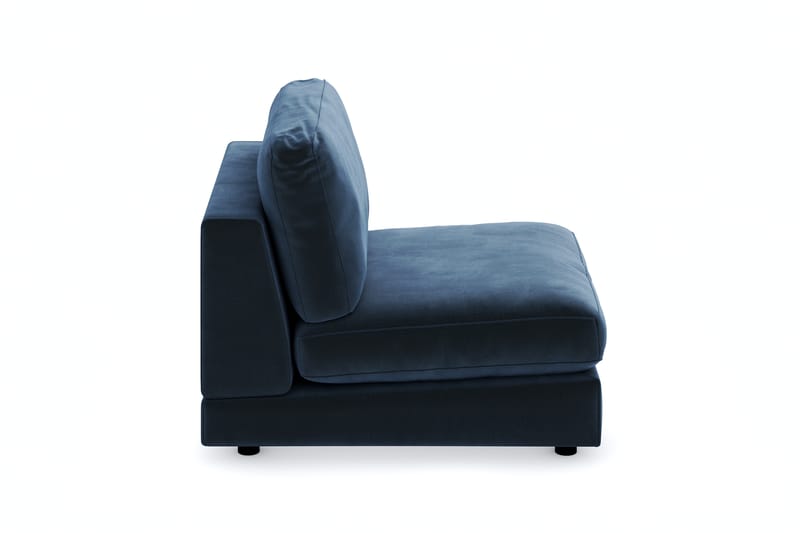Arken 1-seters Midtmodul i Fløyel 90 cm bred - Blå - Møbler - Sofaer - Modulsofaer - Midtmodul