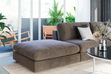 Arken 1-seters Midtmodul i Fløyel 90 cm bred - Brun - Møbler - Sofaer - Modulsofaer - Midtmodul