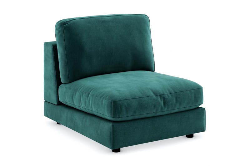 Arken 1-seters Midtmodul i Fløyel 90 cm bred - Grønn - Møbler - Sofaer - Modulsofaer - Midtmodul