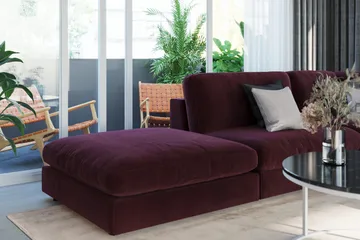 Arken 1-seters Midtmodul i Fløyel 90 cm bred - Lilla - Møbler - Sofaer - Modulsofaer - Midtmodul