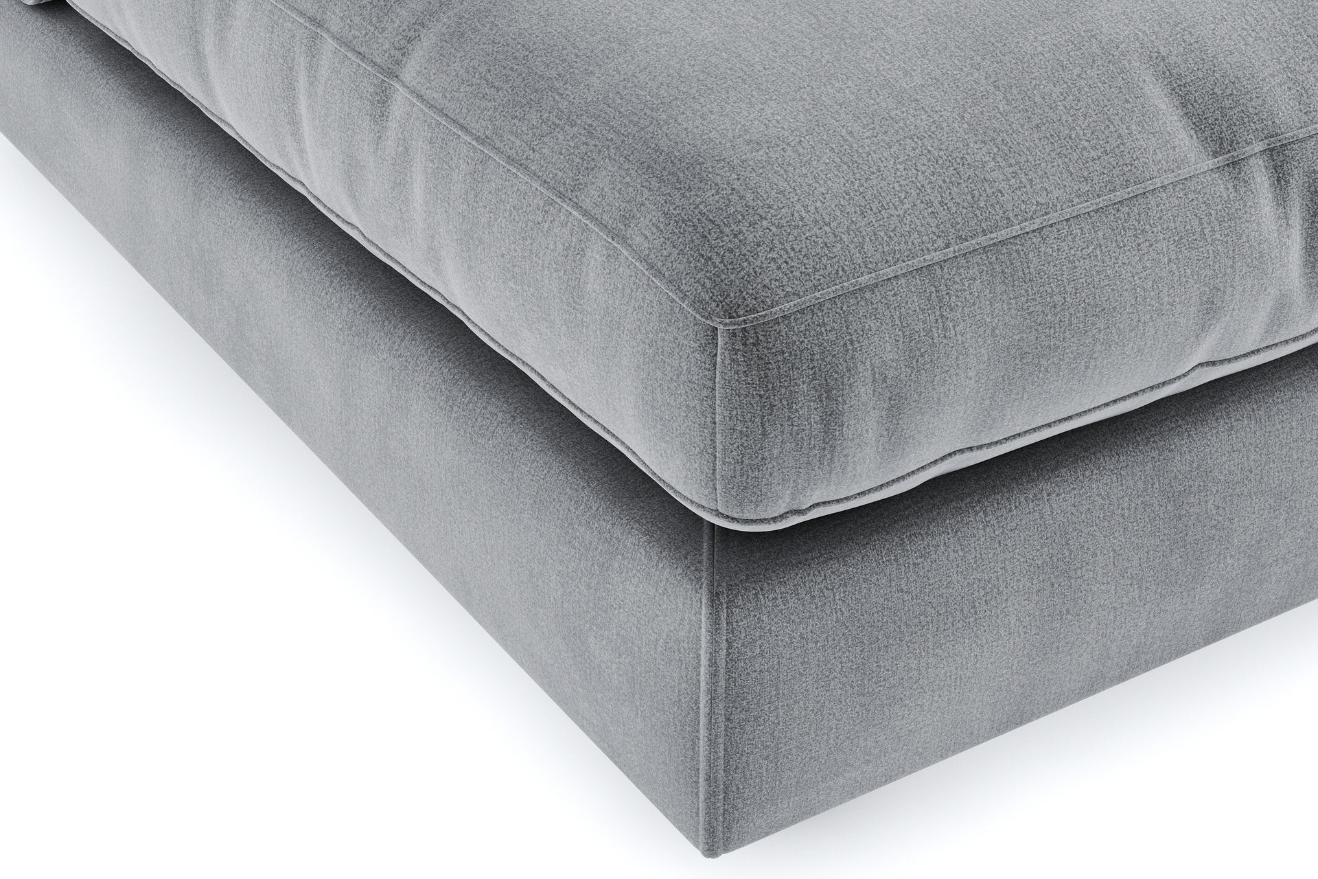 Arken 1-seters Midtmodul i Fløyel 90 cm bred - Lys grå - Møbler - Sofaer - Modulsofaer - Midtmodul