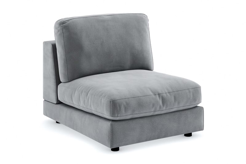 Arken 1-seters Midtmodul i Fløyel 90 cm bred - Lys grå - Møbler - Sofaer - Modulsofaer - Midtmodul