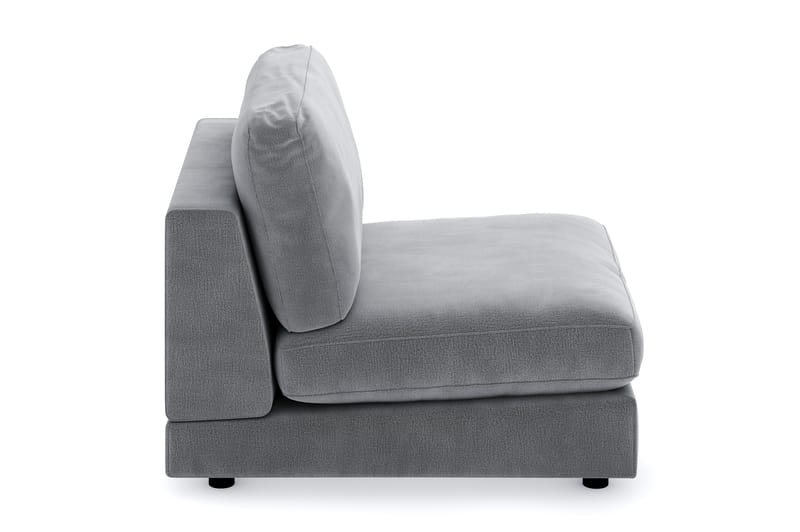 Arken 1-seters Midtmodul i Fløyel 90 cm bred - Lys grå - Møbler - Sofaer - Modulsofaer - Midtmodul