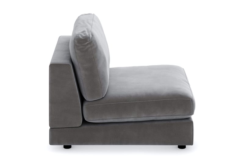 Arken 1-seters Midtmodul i Fløyel 90 cm bred - Mørk grå - Møbler - Sofaer - Modulsofaer - Midtmodul