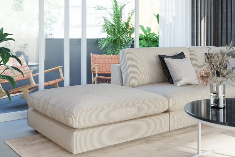 Arken 1-seters Midtmodul i Manchester 90 cm bred - Beige - Møbler - Sofaer - Modulsofaer - Midtmodul