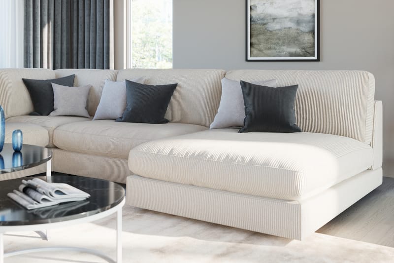 Arken 1-seters Midtmodul i Manchester 90 cm bred - Beige - Møbler - Sofaer - Modulsofaer - Midtmodul