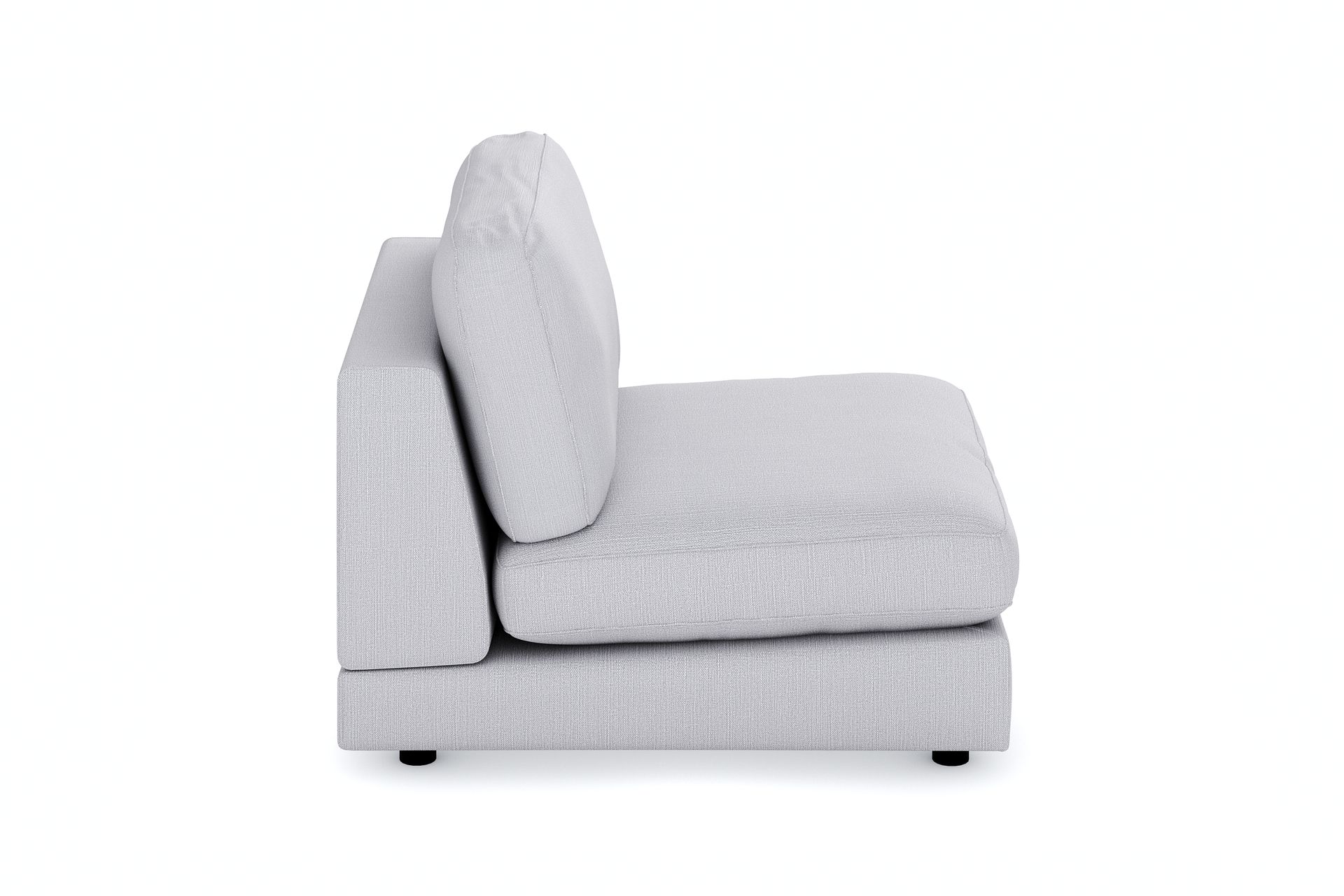 Arken 1-seters Midtmodul i Stoff 90 cm bred - Grå - Møbler - Sofaer - Modulsofaer - Midtmodul