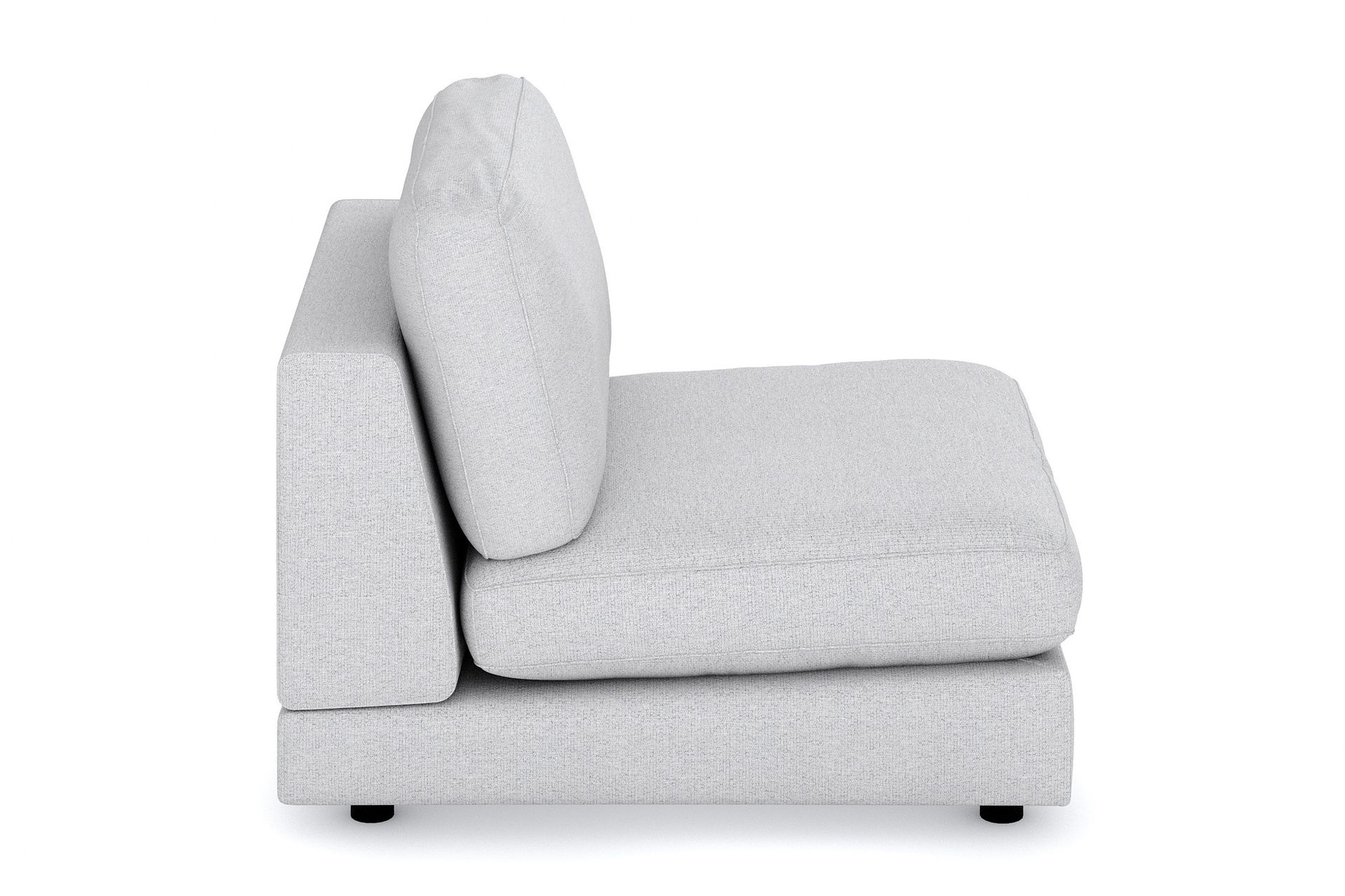 Arken 1-seters Midtmodul i Stoff 90 cm bred - Lys grå - Møbler - Sofaer - Modulsofaer - Midtmodul