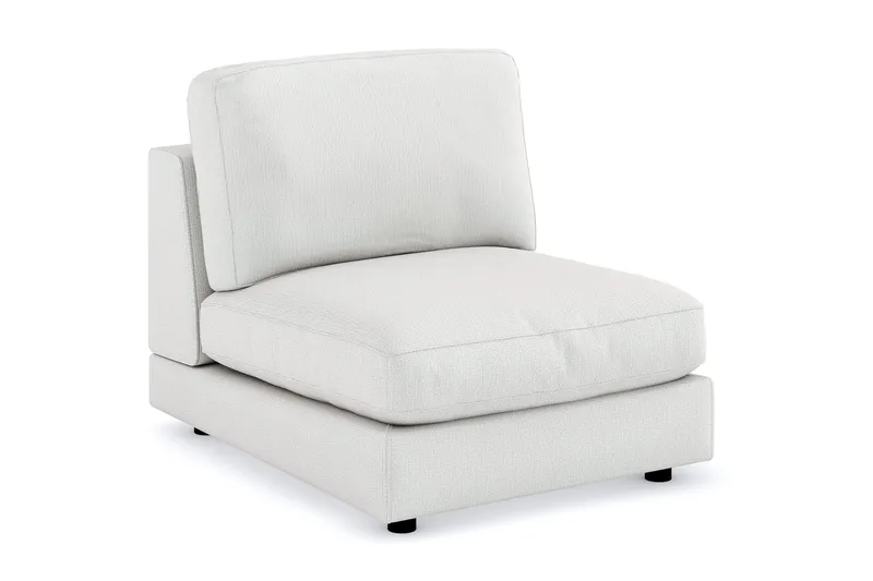 Arken 1-seters Midtmodul i Stoff 90 cm bred, Lys grå